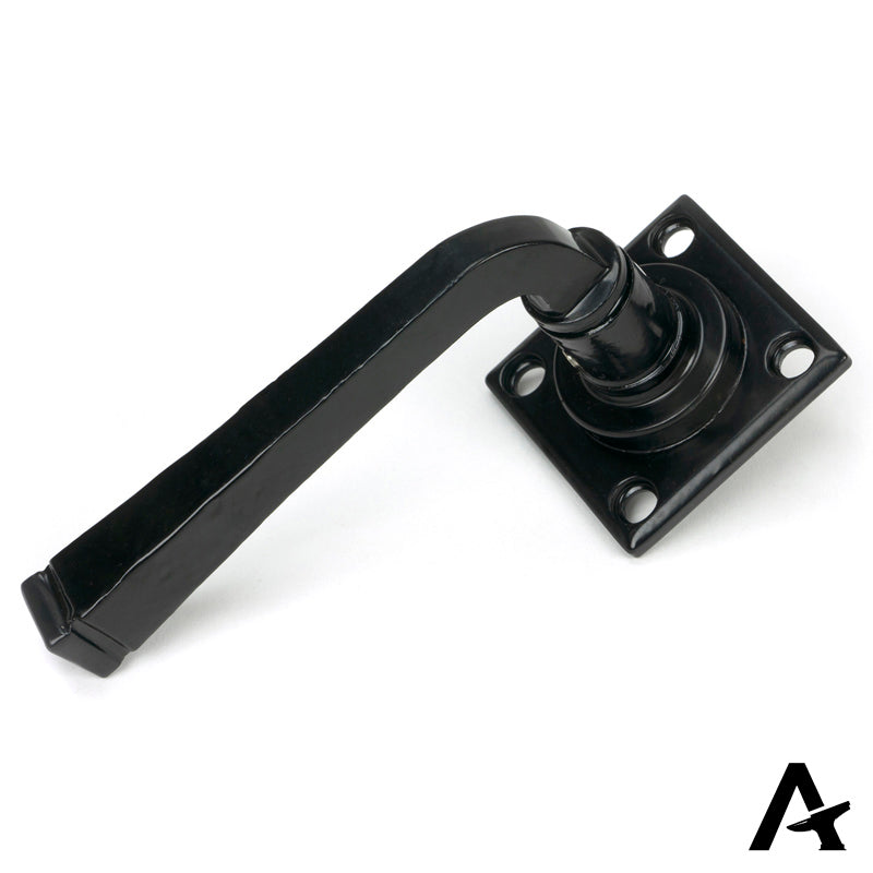 AVON LEVER HANDLE ON ROSE SPRUNG 52x118x63 BLK