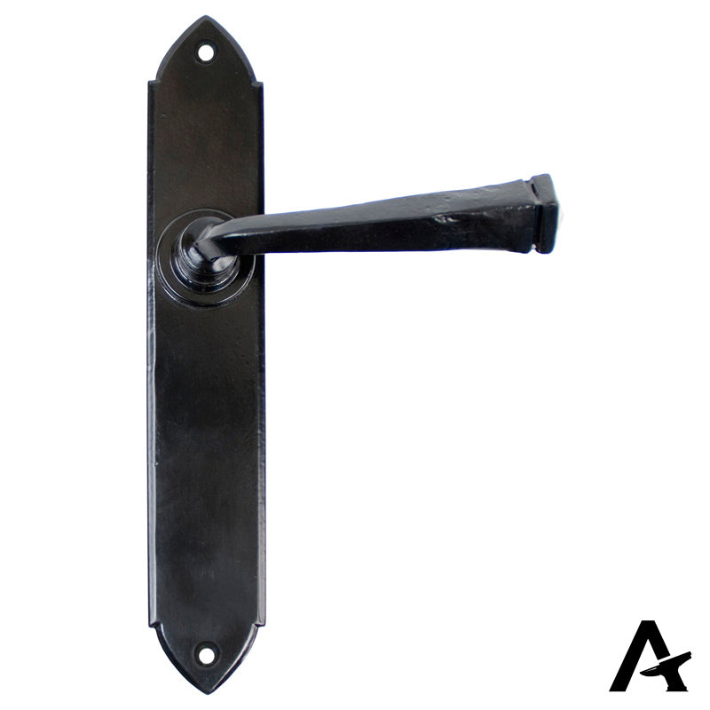 GOTHIC LEVER HANDLE LATCH 125x248x64 BLK