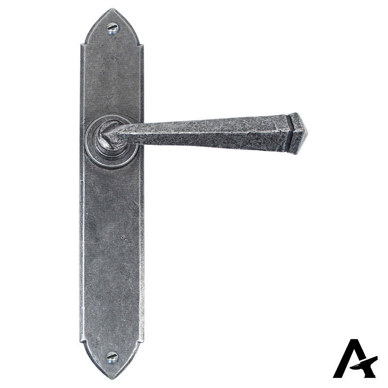 GOTHIC LEVER HANDLE LATCH 125x248x64 PEW