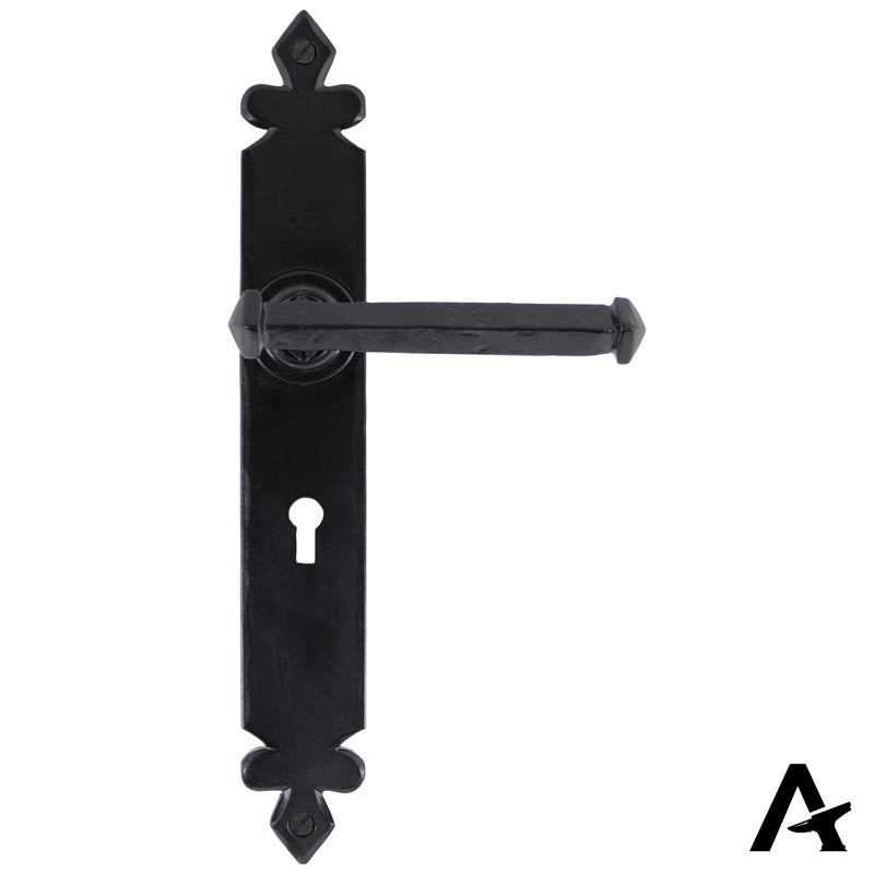 TUDOR LEVER HANDLE LOCK 125x273x62 BLK