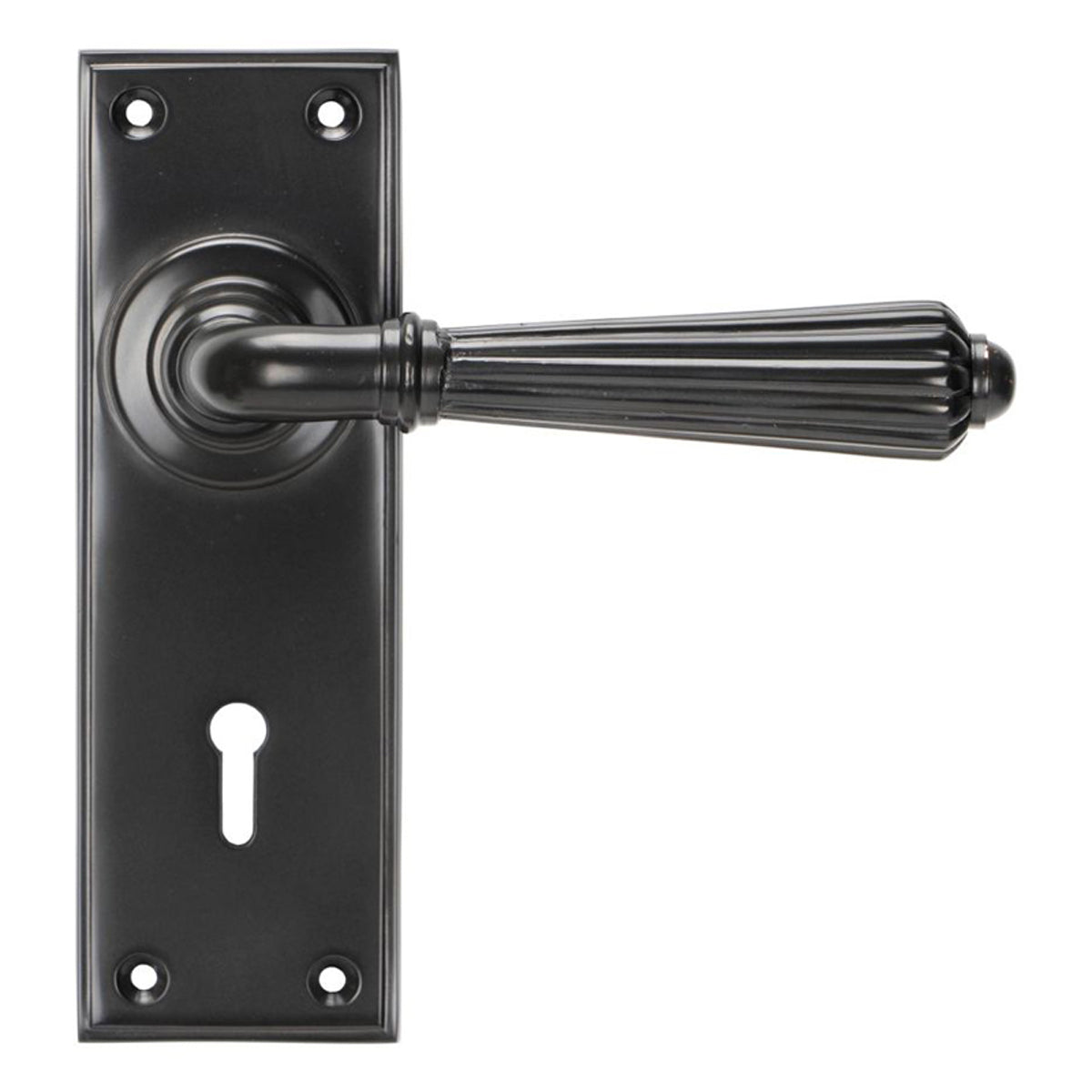 HINTON LEVER HANDLE+PLATE LOCK 128x152x72 AGBZ