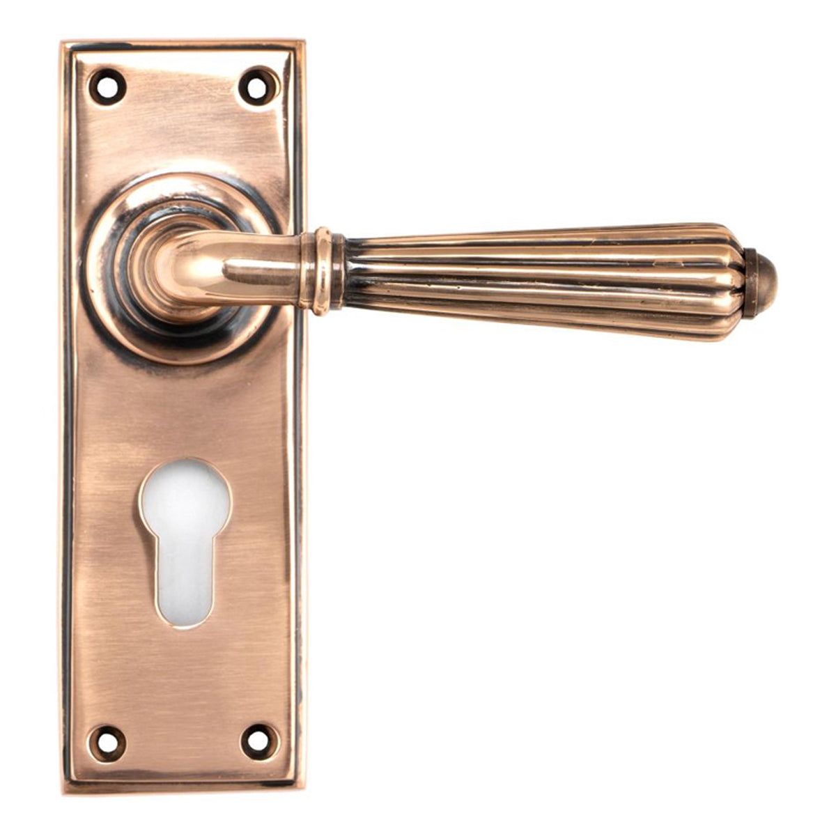 HINTON LEVER HANDLE+PLATE EURO 128x152x72 PBZ