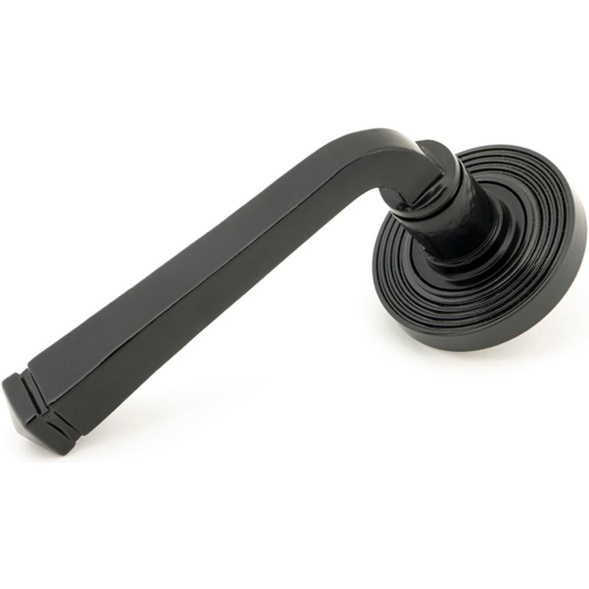 AVON LEVER HANDLE+ROSE SPRUNG BEEHIVE 53x118x63 BLK - 45625 by MARCHES (ANVIL) ARCHITECTURAL HARDWARE