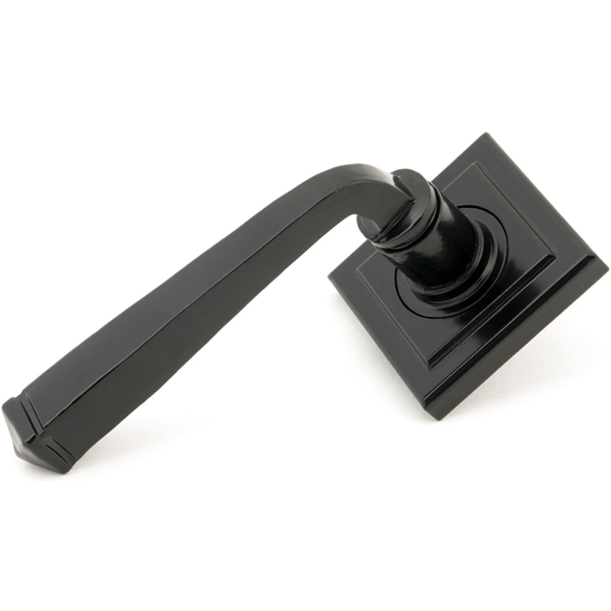 AVON LEVER HANDLE+ROSE SPRUNG SQUARE 53x118x63 BLK