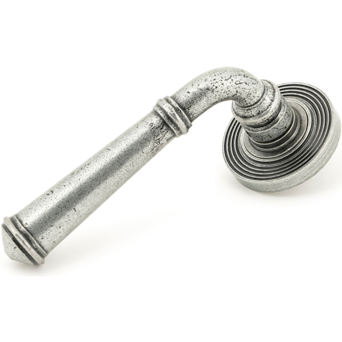Regency Lever Handle & Rose – Sprung Beehive 53x131x67 | Pewter