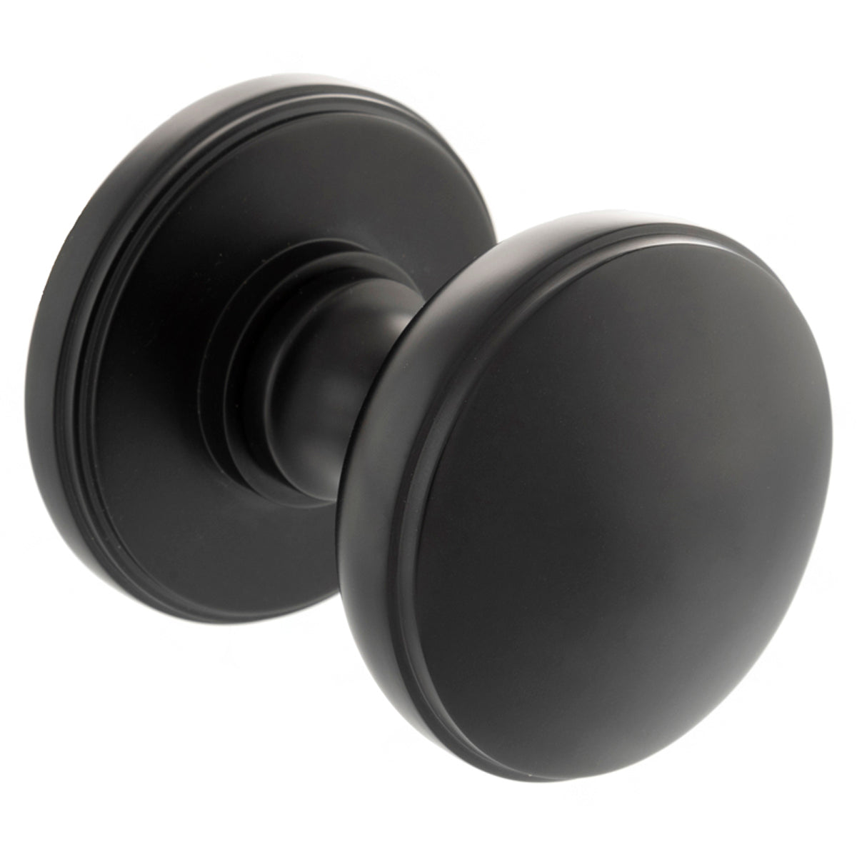 MILLHOUSE EDISON SOLID MORTICE KNOB D63x73 BRS/MBK