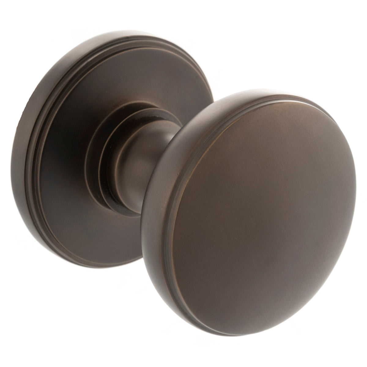 MILLHOUSE EDISON SOLID MORTICE KNOB D63x73 BRS/UDBZ