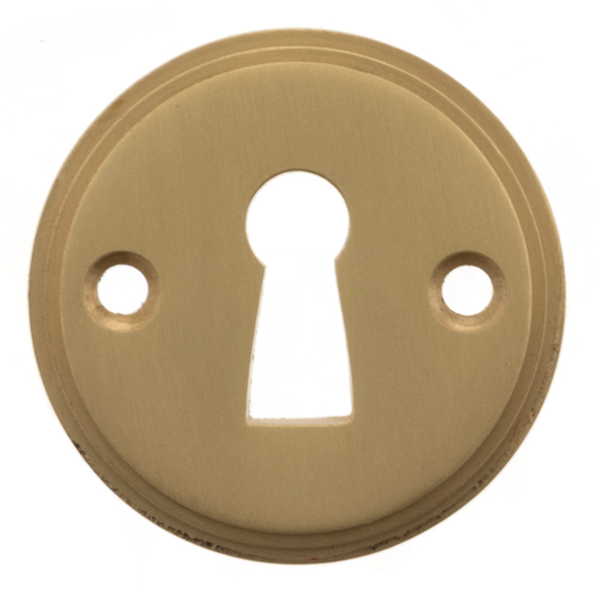 MILLHOUSE SOLID ESCUTCHEON OPEN KEY D42x4 BRS/SBR
