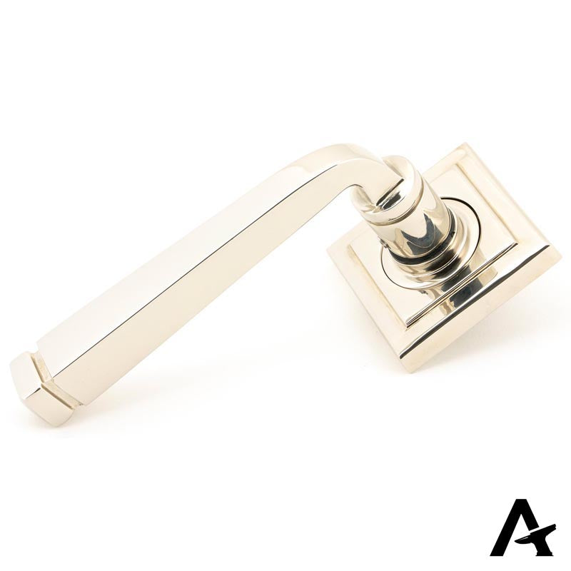 AVON LEVER HANDLE+ROSE UNSPRUNG SQUARE 53x118x63 PNP - 49956 by MARCHES (ANVIL) ARCHITECTURAL HARDWARE