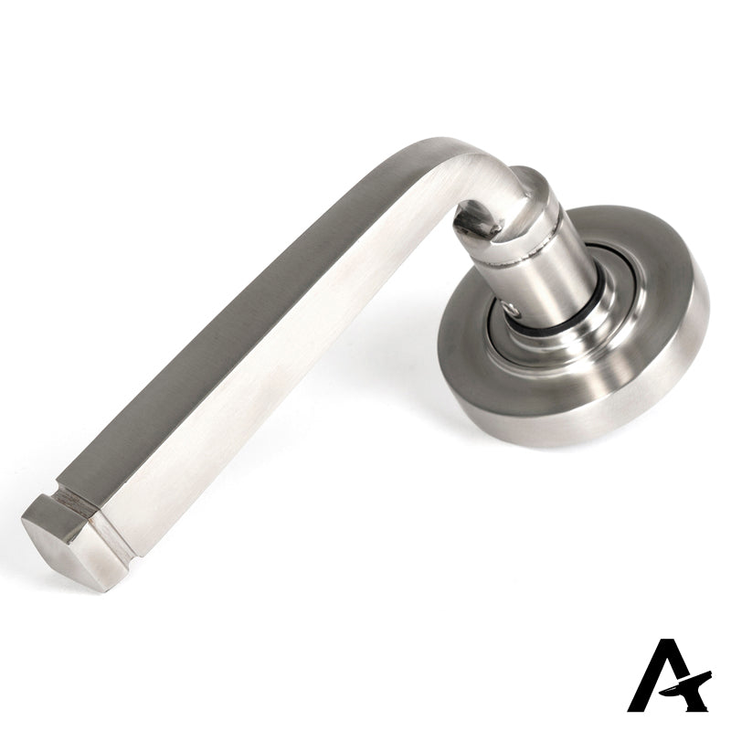 AVON LEVER HANDLE+ROSE UNSPRUNG PLAIN 53x118x63 SMA - 50073 by MARCHES (ANVIL) ARCHITECTURAL HARDWARE