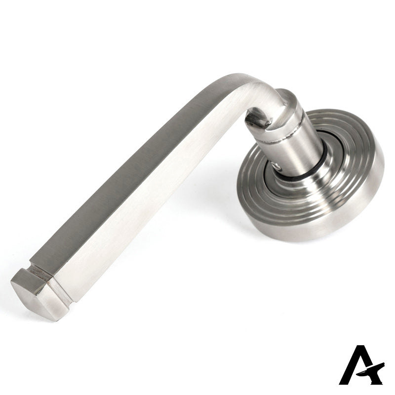 AVON LEVER HANDLE+ROSE UNSPRUNG BEEHIVE 53x118x63 SMA - 50075 by MARCHES (ANVIL) ARCHITECTURAL HARDWARE