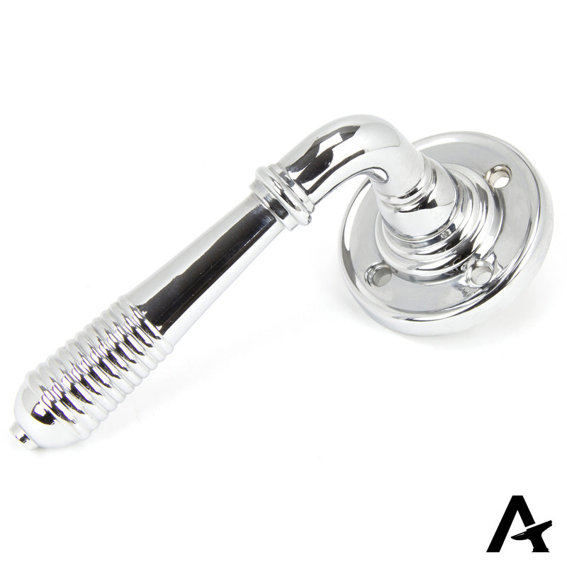 REEDED LEVER HANDLE+ROSE USP 123x60x70 PCP - 50088 by MARCHES (ANVIL) ARCHITECTURAL HARDWARE