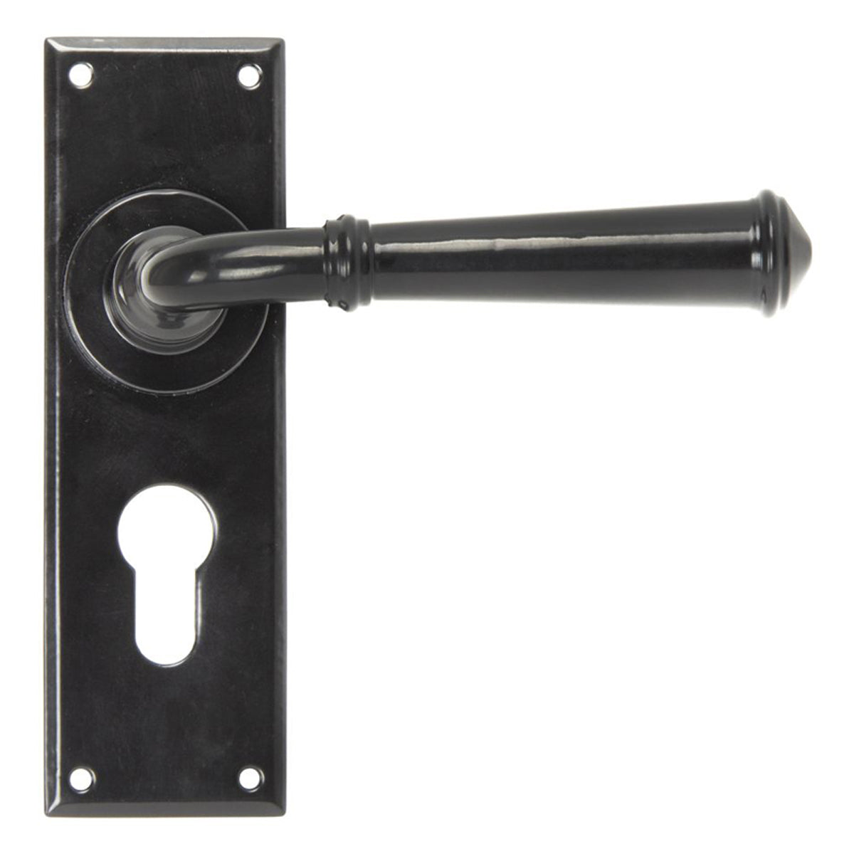 REGENCY LEVER HANDLE EURO 125x152x64 BLK
