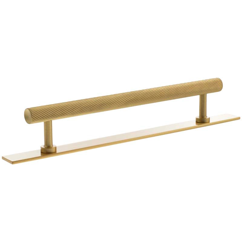 MILLHOUSE PADDINGTON SPIRAL CABINET T-BAR PULL+BACKPLATE 160HC BRS/SBR