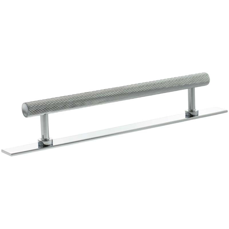 MILLHOUSE PADDINGTON SPIRAL CABINET T-BAR PULL+BACKPLATE 160HC BRS/PCP