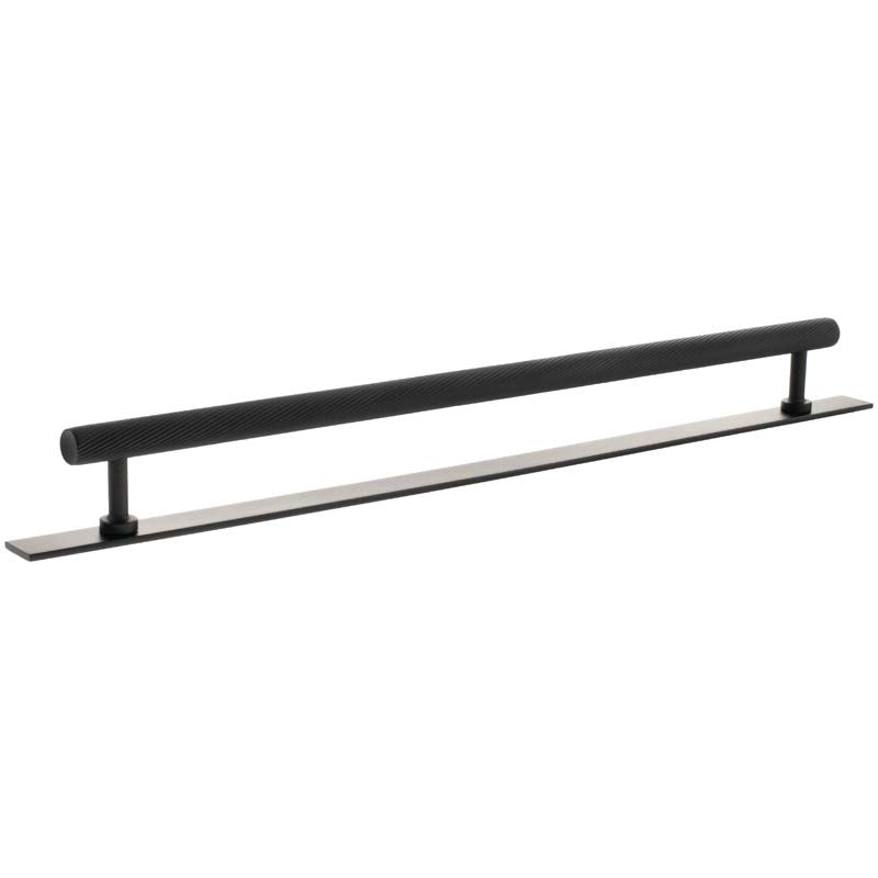 MILLHOUSE PADDINGTON SPIRAL CABINET T-BAR PULL+BACKPLATE 320HC BRS/MBK