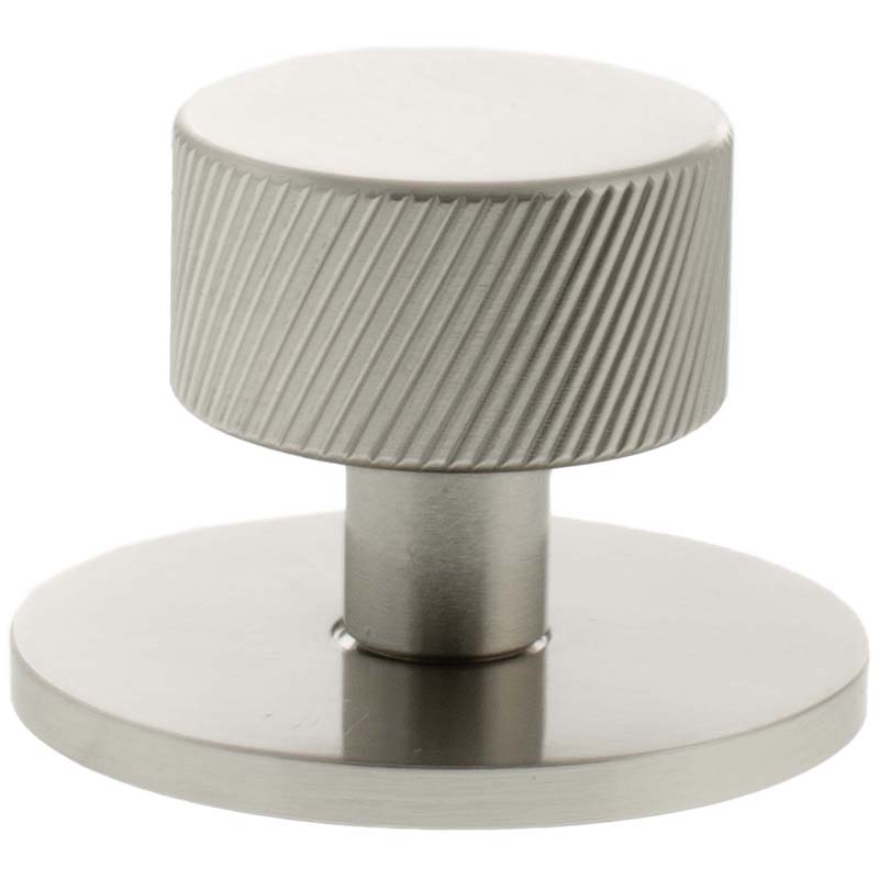 MILLHOUSE PADDINGTON SPIRAL CABINET KNOB+BACKPLATE ROUND D32x35 BRS/SNP