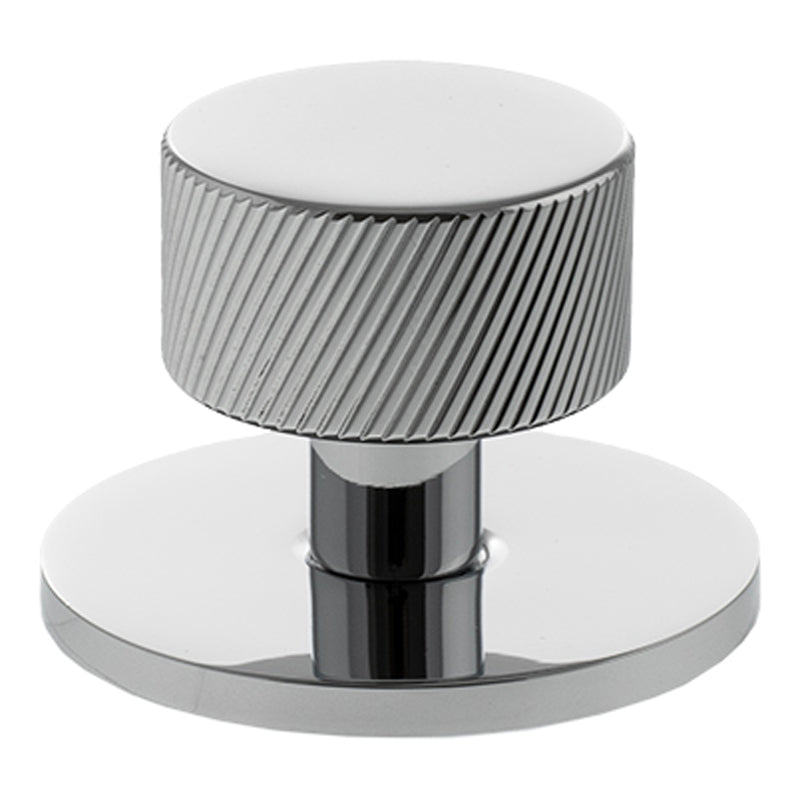 MILLHOUSE PADDINGTON SPIRAL CABINET KNOB+BACKPLATE ROUND D32x35 BRS/PCP