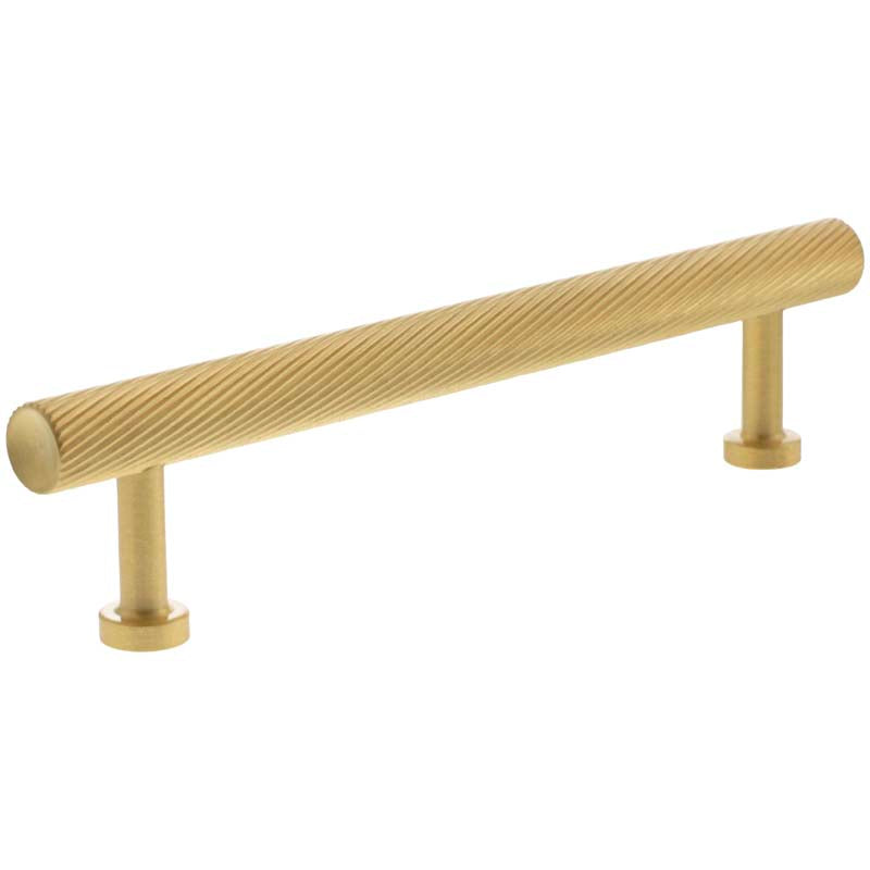 MILLHOUSE PADDINGTON SPIRAL CABINET T-BAR PULL 128HC BRS/SBR