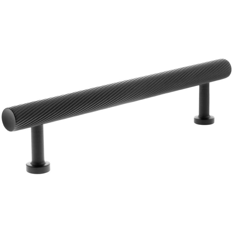 MILLHOUSE PADDINGTON SPIRAL CABINET T-BAR PULL 128HC BRS/MBK