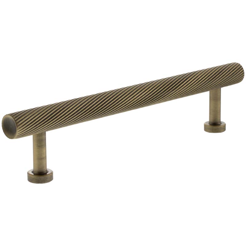 MILLHOUSE PADDINGTON SPIRAL CABINET T-BAR PULL 128HC BRS/ABR