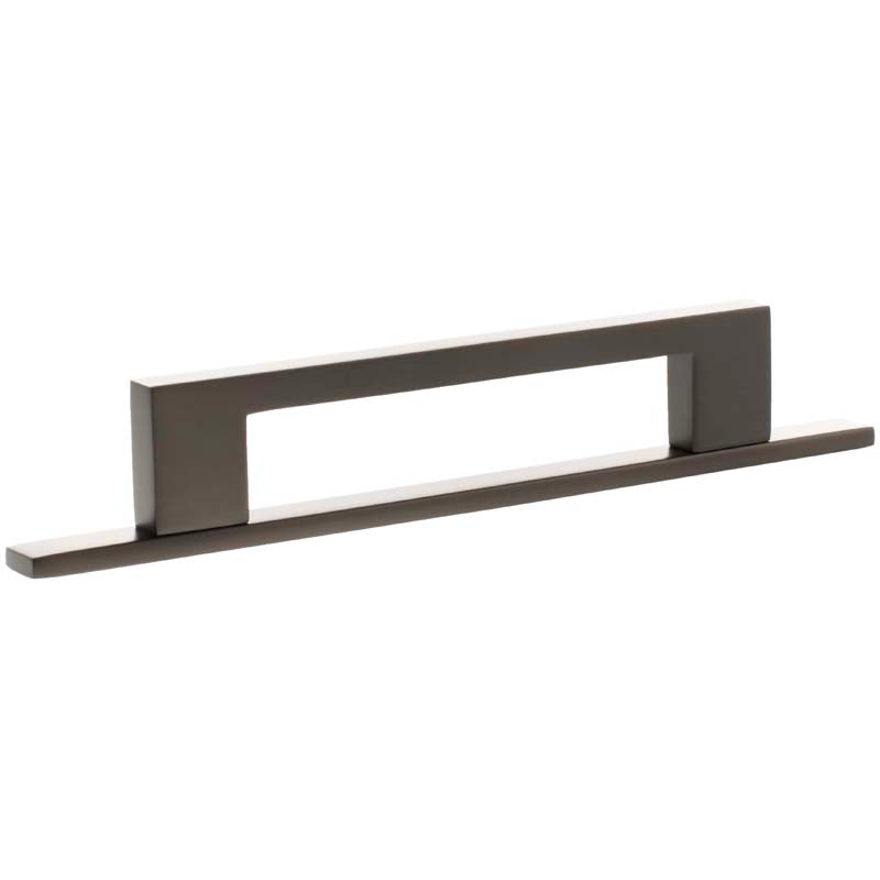 MILLHOUSE EMPIRE SLIM CABINET PULL HANDLE+BACKPLATE 128HC BRS/DBZ