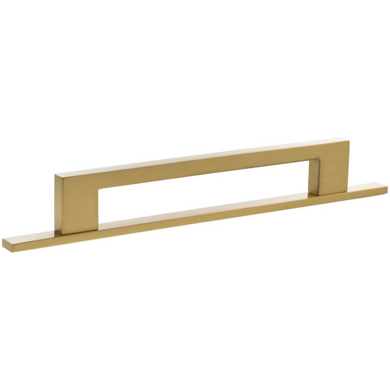 MILLHOUSE EMPIRE SLIM CABINET PULL HANDLE+BACKPLATE 160HC BRS/SBR