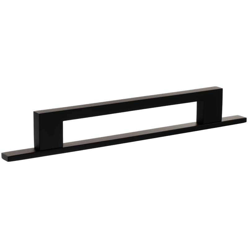 MILLHOUSE EMPIRE SLIM CABINET PULL HANDLE+BACKPLATE 160HC BRS/MBK