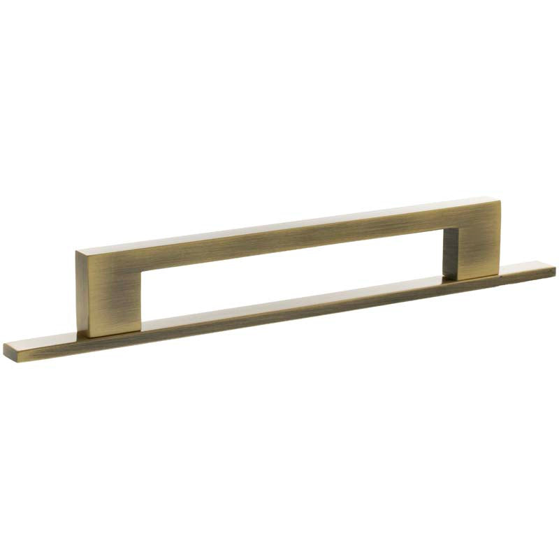 MILLHOUSE EMPIRE SLIM CABINET PULL HANDLE+BACKPLATE 160HC BRS/ABR