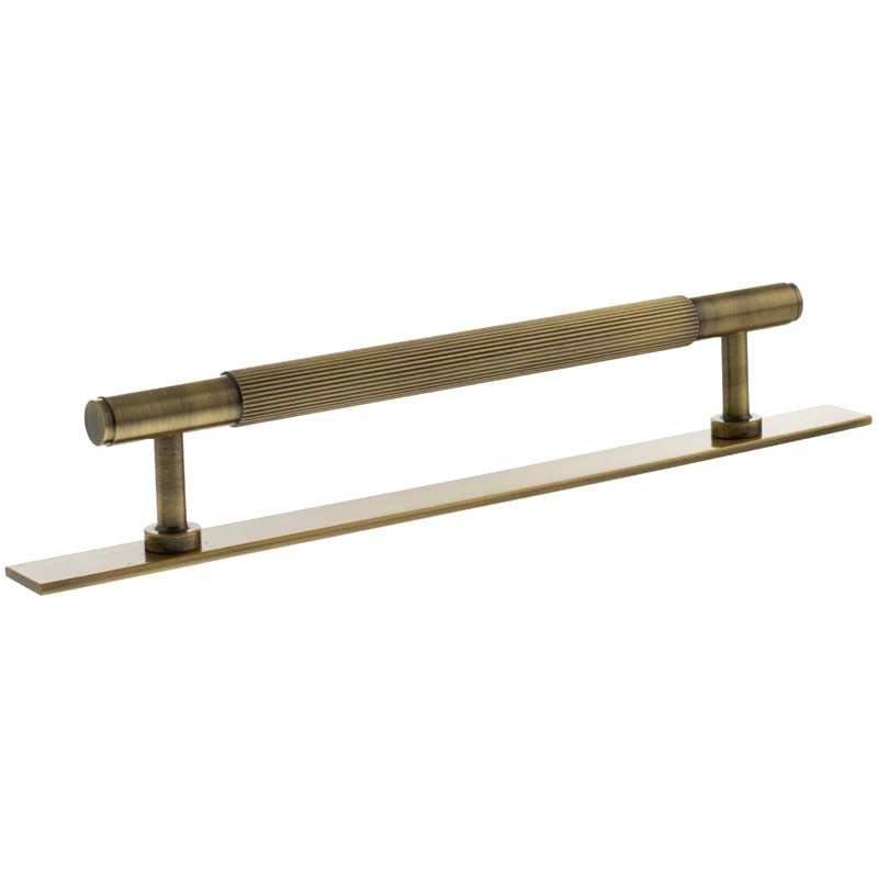 MILLHOUSE BATTERSEA LINEAR CABINET T-BAR PULL+BACKPLATE 160HC BRS/ABR by CHASE ATLANTIC