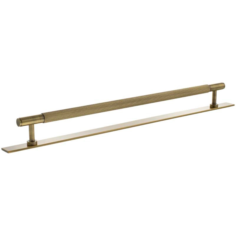 MILLHOUSE BATTERSEA LINEAR CABINET T-BAR PULL+BACKPLATE 320HC BRS/ABR by CHASE ATLANTIC