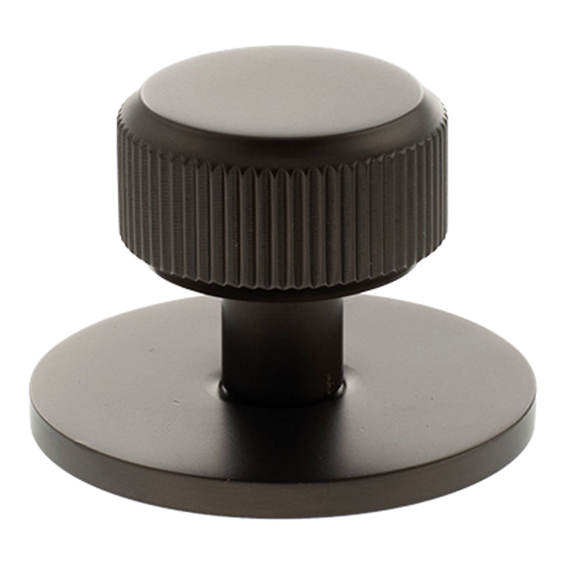 MILLHOUSE BATTERSEA LINEAR CABINET KNOB+BACKPLATE ROUND D32x32 BRS/DBZ