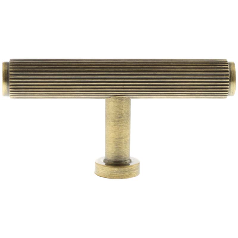 MILLHOUSE BATTERSEA LINEAR CABINET T-BAR KNOB 75x13x38 BRS/ABR by CHASE ATLANTIC