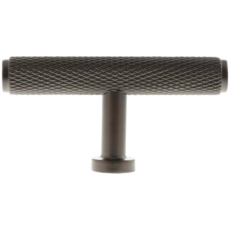 MILLHOUSE EIFFEL KNURLED CABINET T-BAR KNOB 75x13x38 BRS/DBZ