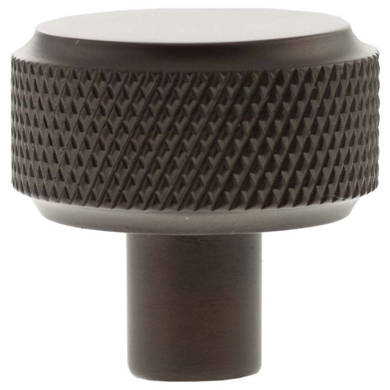 MILLHOUSE EIFFEL KNURLED CABINET KNOB ROUND D32x32 BRS/DBZ
