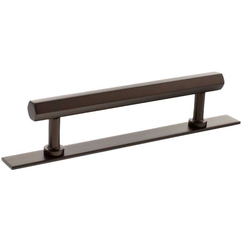 MILLHOUSE PENNINGTON HEXAGONAL CABINET T-BAR PULL+BACKPLATE 128HC BRS/DBZ