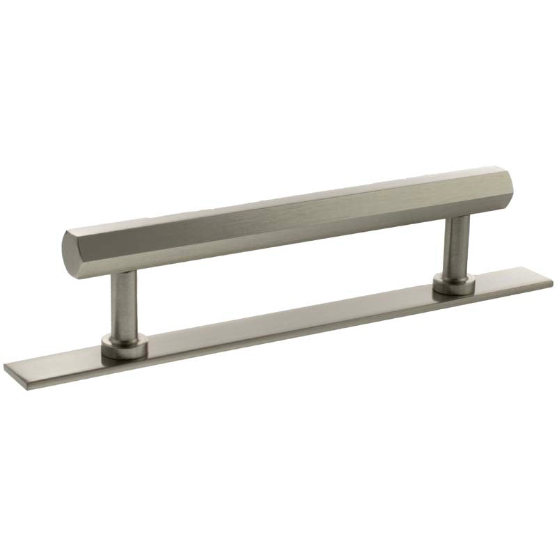 MILLHOUSE PENNINGTON HEXAGONAL CABINET T-BAR PULL+BACKPLATE 128HC BRS/SNP