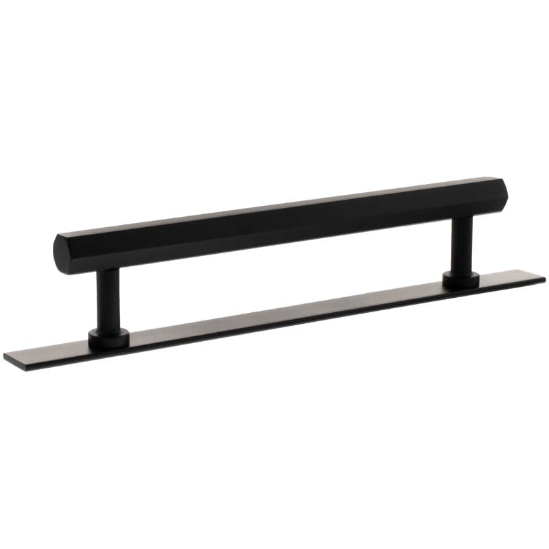 MILLHOUSE PENNINGTON HEXAGONAL CABINET T-BAR PULL+BACKPLATE 160HC BRS/MBK