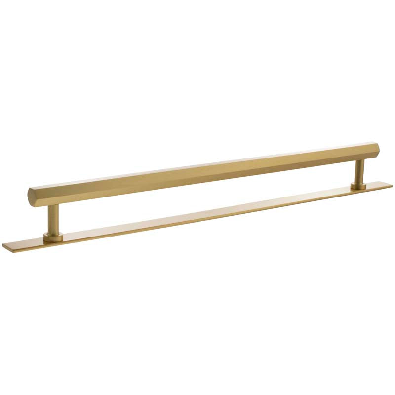 MILLHOUSE PENNINGTON HEXAGONAL CABINET T-BAR PULL+BACKPLATE 320HC BRS/SBR