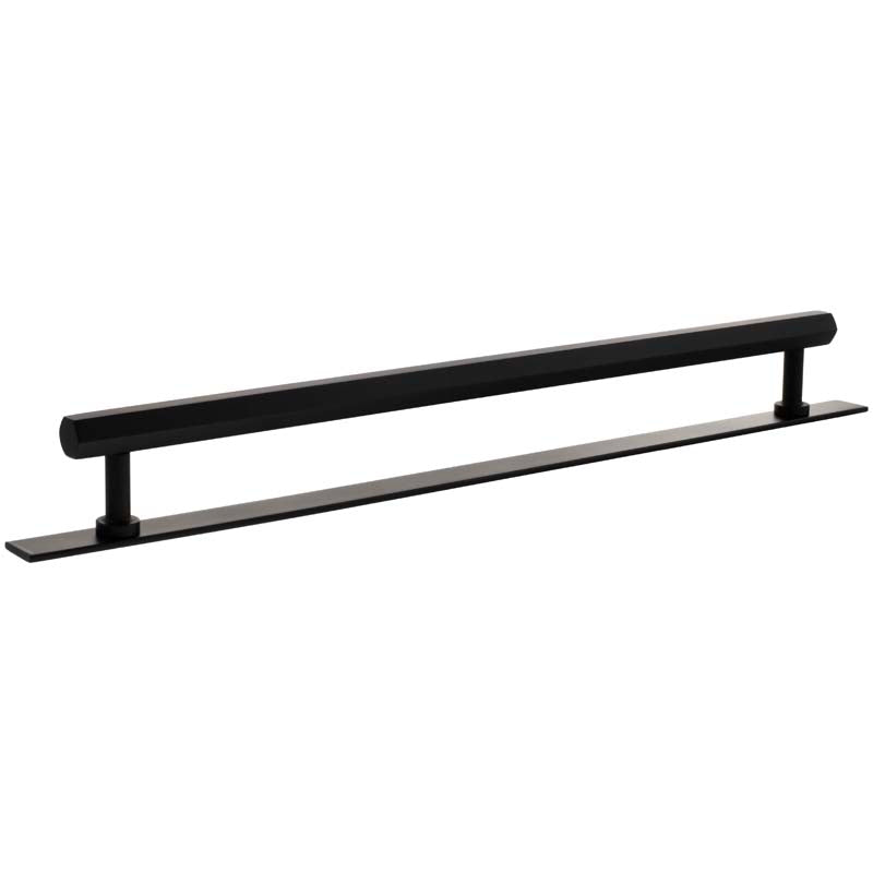 MILLHOUSE PENNINGTON HEXAGONAL CABINET T-BAR PULL+BACKPLATE 320HC BRS/MBK
