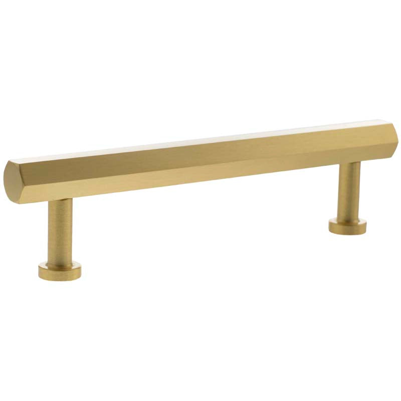MILLHOUSE PENNINGTON HEXAGONAL CABINET T-BAR PULL 128HC BRS/SBR