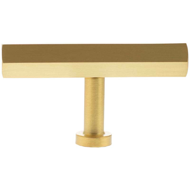 MILLHOUSE PENNINGTON HEXAGONAL CABINET T-BAR KNOB 75x16x42 BRS/SBR
