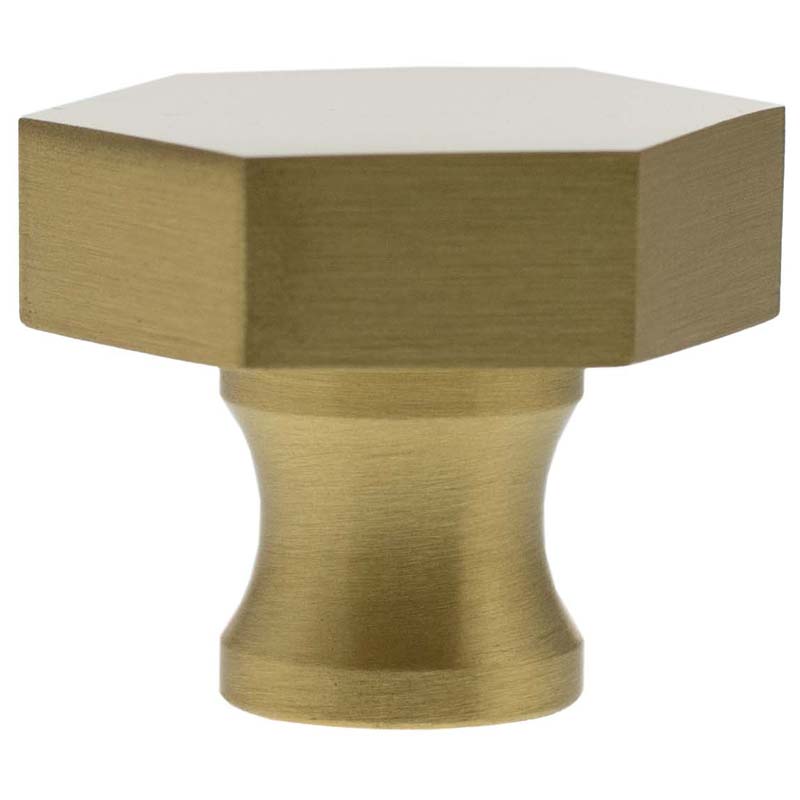 MILLHOUSE PENNINGTON HEXAGONAL CABINET KNOB D32x35 BRS/SBR