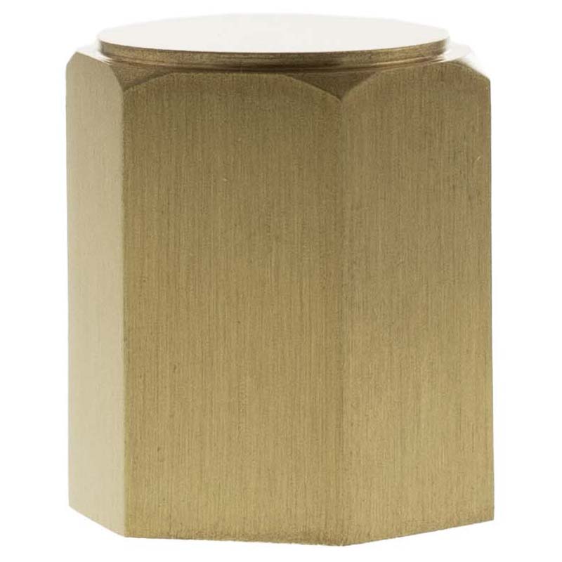 MILLHOUSE PENNINGTON HEXAGONAL CABINET KNOB CYLINDER D20x25 BRS/SBR