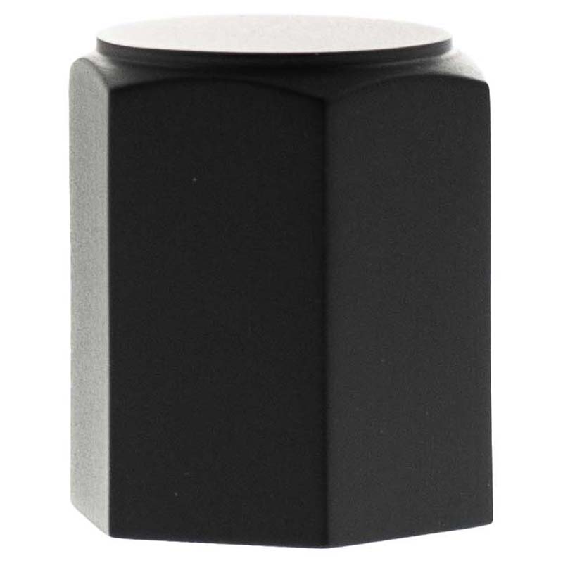 MILLHOUSE PENNINGTON HEXAGONAL CABINET KNOB CYLINDER D20x25 BRS/MBK