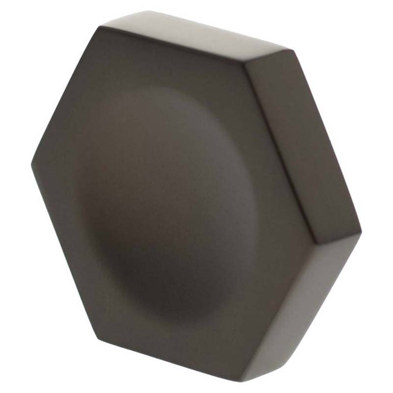 MILLHOUSE PENNINGTON HEXAGONAL CABINET KNOB FINGER PULL 44x38x9 BRS/DBZ