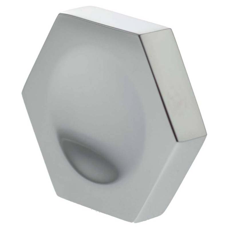 MILLHOUSE PENNINGTON HEXAGONAL CABINET KNOB FINGER PULL 44x38x9 BRS/PCP