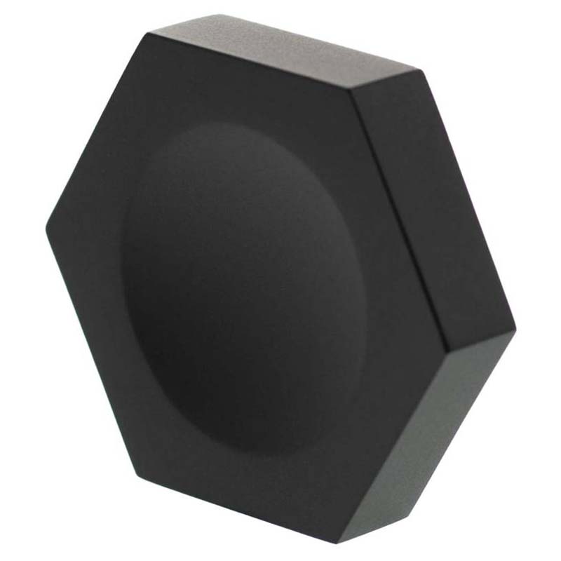 MILLHOUSE PENNINGTON HEXAGONAL CABINET KNOB FINGER PULL 44x38x9 BRS/MBK