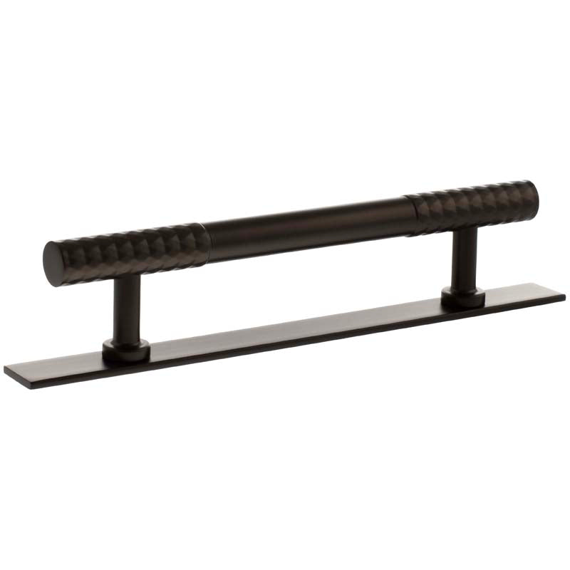 MILLHOUSE CHRYSLER DIAMOND CABINET T-BAR PULL+BACKPLATE 128HC BRS/DBZ