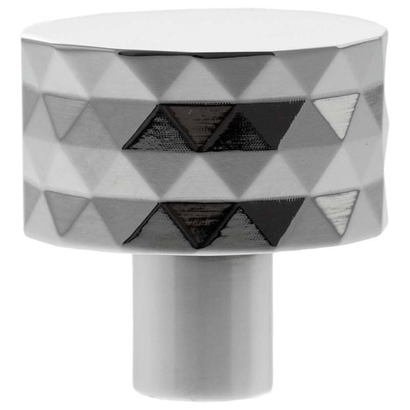 MILLHOUSE CHRYSLER DIAMOND CABINET KNOB ROUND D32x35 BRS/PCP